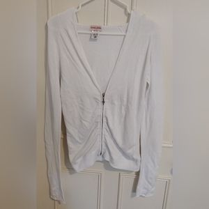 Guess Jeans White Zip Up Hoodie